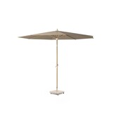 Riva stokparasol taupe/Teak look | Ø250cm rond