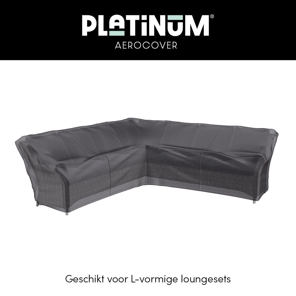 Loungesethoes hoge rug 255x255x100xH65/90cm