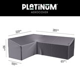 Loungesethoes L-vorm hoge rug 285x220x100xH65/90cm links