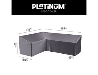 Loungesethoes L-vorm hoge rug 285x220x100xH65/90cm links