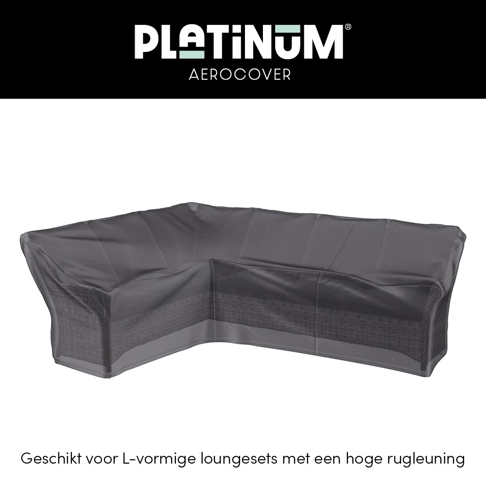 Loungesethoes L-vorm hoge rug 285x220x100xH65/90cm links