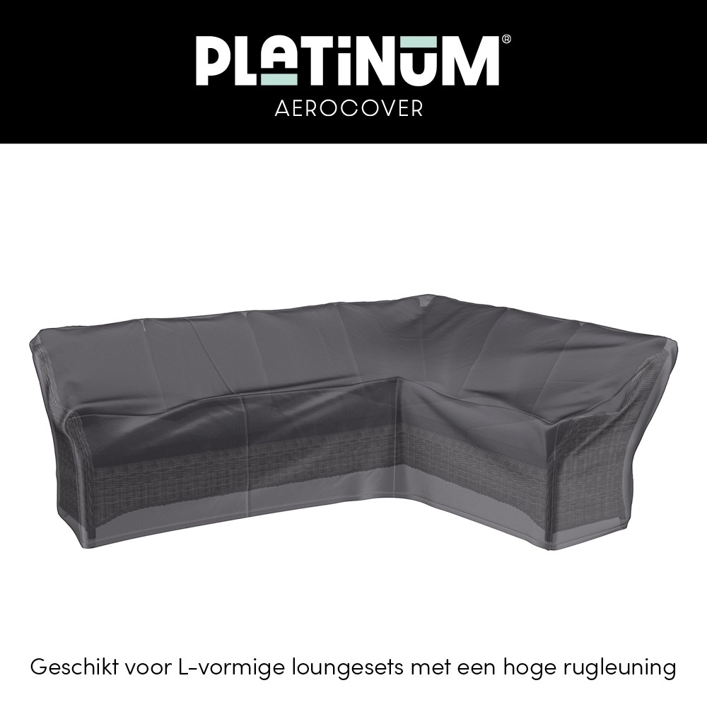 Loungesethoes L-vorm hoge rug 285x220x100xH65/90cm rechts