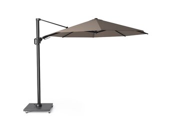 Challenger T² zweefparasol - premium doek | Ø350cm rond | Havana