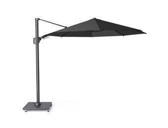 Challenger T² zweefparasol - premium doek | Ø350cm rond | Faded Black