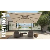 Challenger T² zweefparasol - premium doek | 400x300cm | Champagne