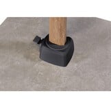 Challenger T¹ zweefparasol - premium doek | 400x300cm | Faded Black/Teak look
