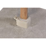 Challenger T² zweefparasol - premium doek | Ø350cm rond | Champagne/Teak look