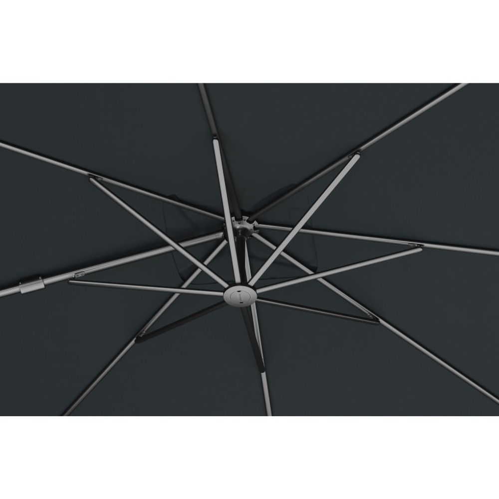 Nexus T² zweefparasol - premium doek | 300x300cm | Faded Black
