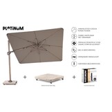 Nexus T² zweefparasol - premium doek | 300x300cm | Havana/Mocha