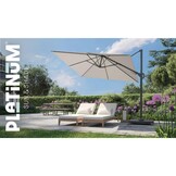 Voyager T² zweefparasol | 270x270cm | Ivory/Sandstone