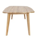 Rixos/Bella zand dining tuinset | 6 personen | hardhout + touw | 220cm