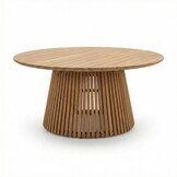 Palau/Bella zand dining tuinset | 8 personen | teakhout + touw | 180cm rond