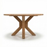 Genua/Bella zand dining tuinset | 4 personen | teakhout + touw | 120cm rond