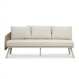 Bologna hoek loungeset 6 personen | wicker + aluminium | beige | 5-delig - 272x214cm