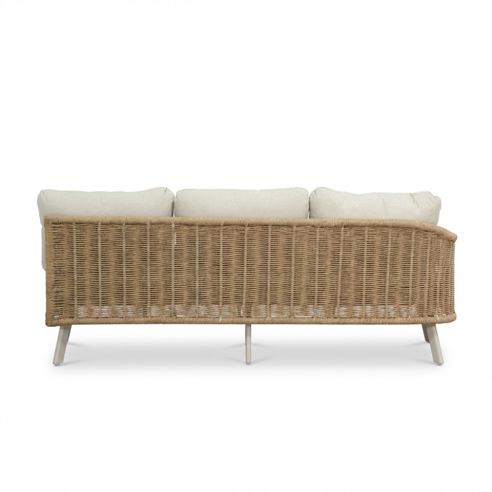 Bologna hoek loungeset 6 personen | wicker + aluminium | beige | 5-delig - 272x214cm