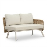 Bologna hoek loungeset 6 personen | wicker + aluminium | beige | 5-delig - 272x214cm