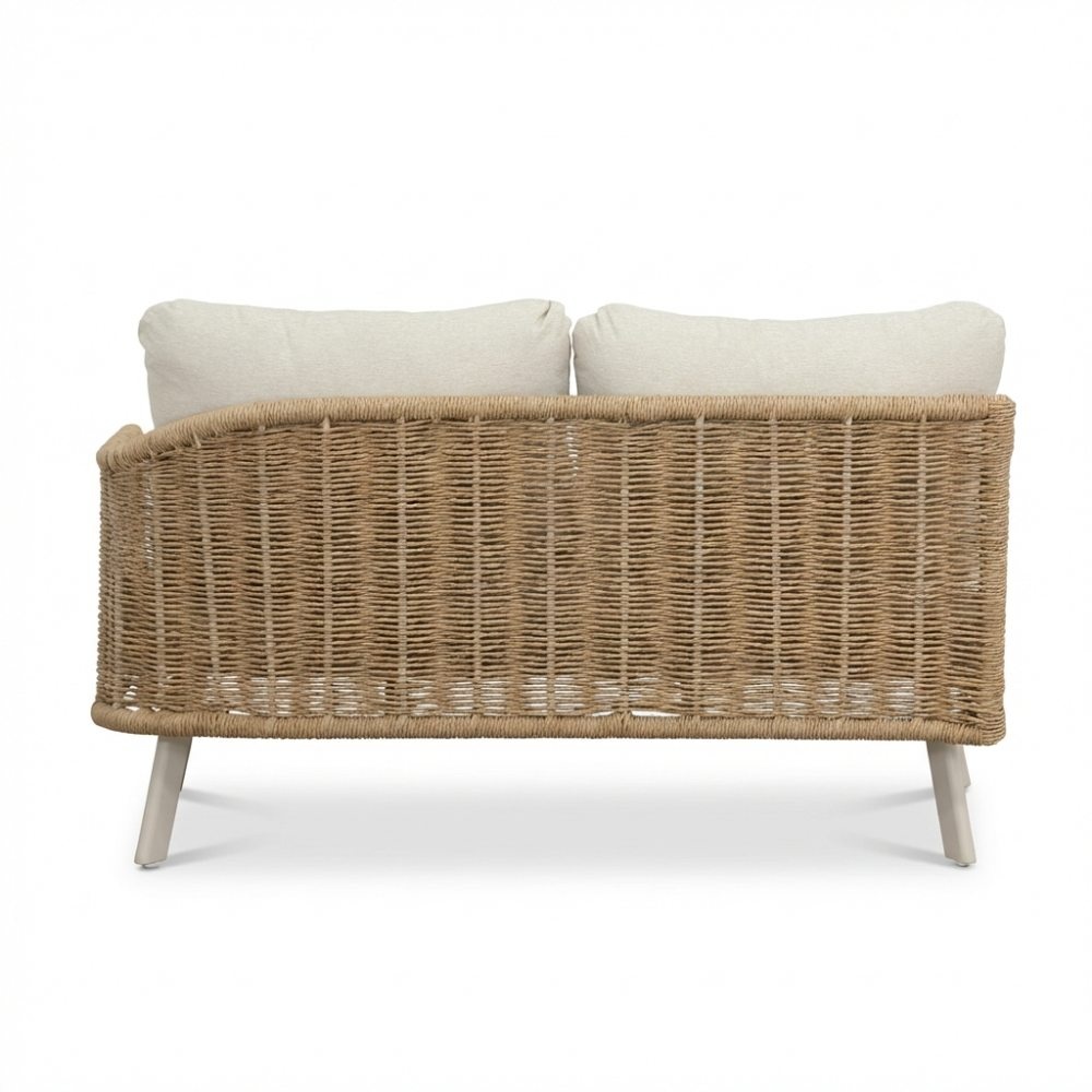 Bologna hoek loungeset 6 personen | wicker + aluminium | beige | 5-delig - 272x214cm