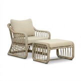 Bruno lounge balkonset 2 personen | wicker + teakhout | Mexican Sand | 5-delig