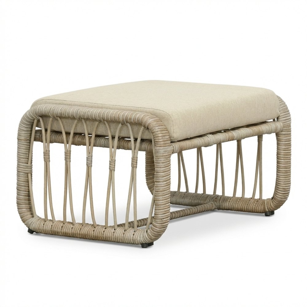 Bruno lounge balkonset 2 personen | wicker + teakhout | Mexican Sand | 5-delig