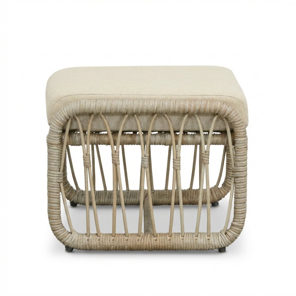 Bruno lounge balkonset 2 personen | wicker + teakhout | Mexican Sand | 5-delig