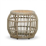 Bruno lounge balkonset 2 personen | wicker + teakhout | Mexican Sand | 5-delig