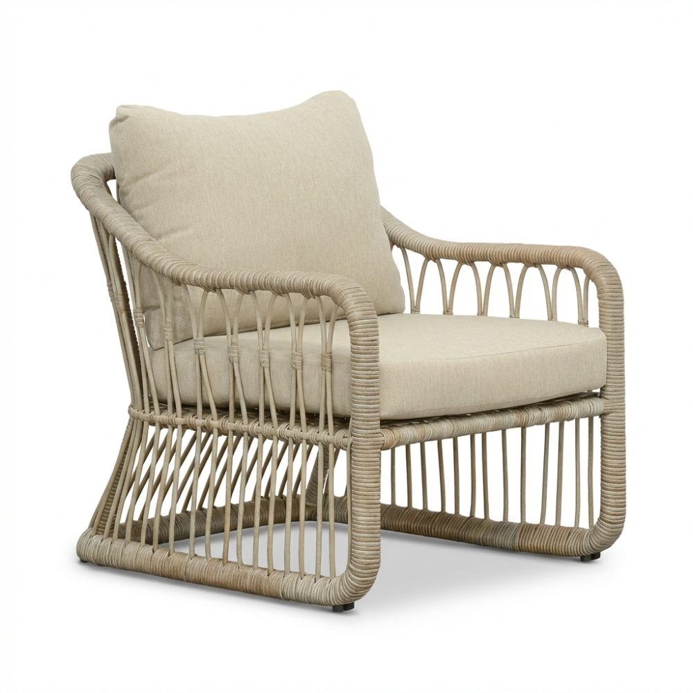 Bruno stoel-bank loungeset 5 personen | wicker | Mexican Sand | 4-delig