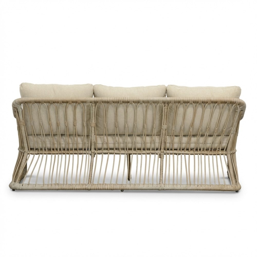 Bruno stoel-bank loungeset 5 personen incl. tafel | wicker | Mexican Sand | 4-delig