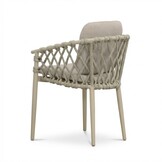 Cleveland dining tuinstoel | aluminium + touw | beige