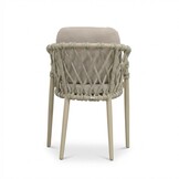 Cleveland dining tuinstoel | aluminium + touw | beige