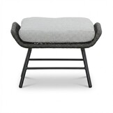 Dex loungestoel incl. voetenbank | touw + aluminium | Stone Grey