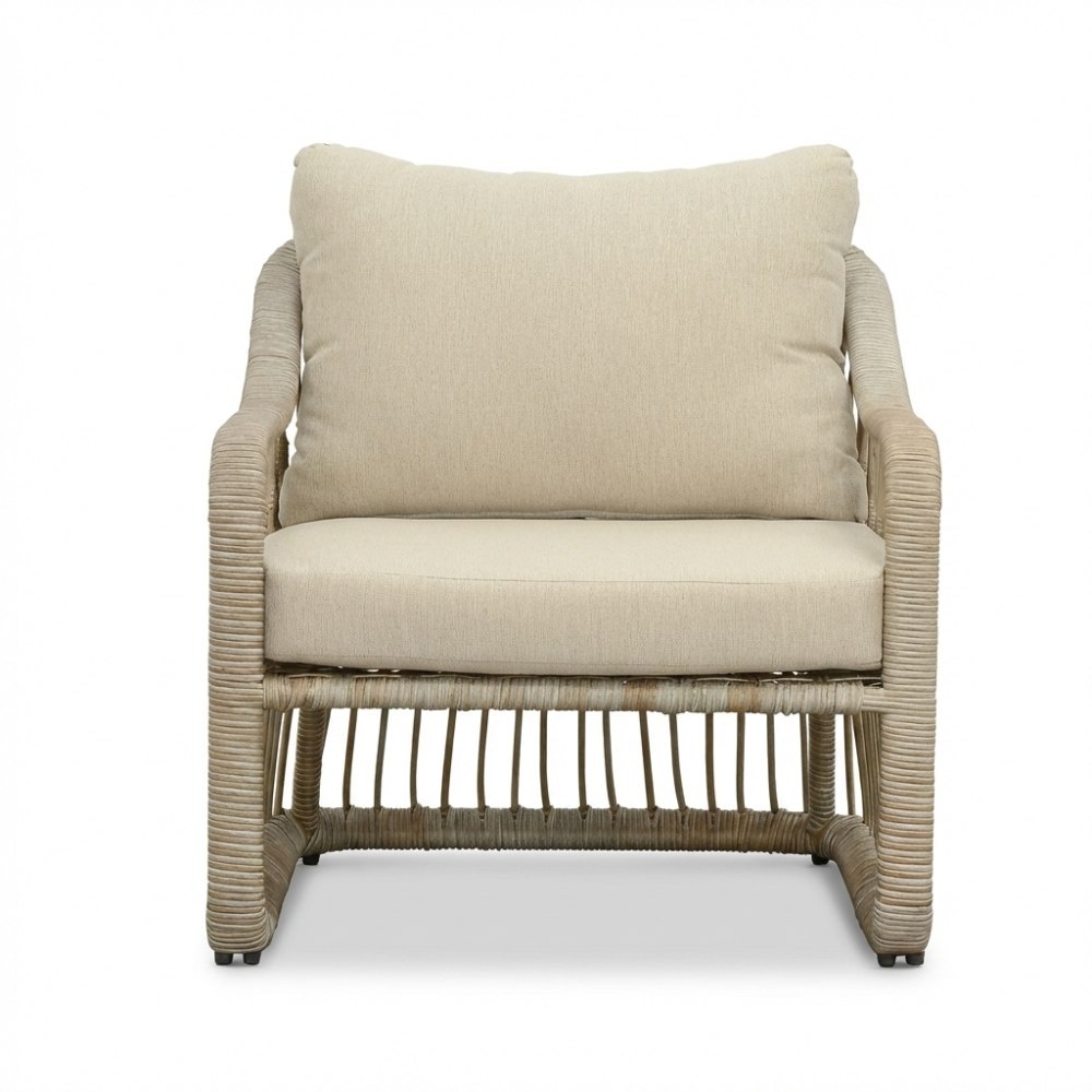 Bruno lounge balkonset 2 personen | wicker + teakhout | Mexican Sand | 5-delig