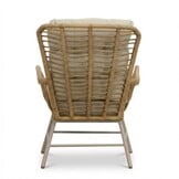 Dex loungestoel tuin set van 2 | wicker + aluminium | Bamboo beige