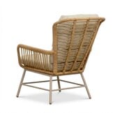 Dex loungestoel tuin set van 2 | wicker + aluminium | Bamboo beige