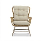 Dex loungestoel tuin set van 2 | wicker + aluminium | Bamboo beige
