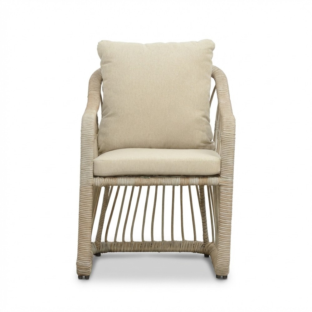 Bruno dining tuinstoel | wicker | Mexican Sand