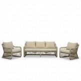Bruno stoel-bank loungeset 5 personen | wicker | Mexican Sand | 4-delig