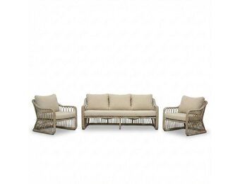 Bruno stoel-bank loungeset 5 personen | wicker | Mexican Sand | 4-delig
