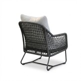 Gianna loungestoel tuin set van 2 | touw + aluminium | Stone Grey