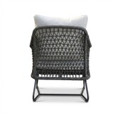 Gianna loungestoel tuin set van 2 | touw + aluminium | Stone Grey