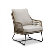 Gianna loungestoel tuin set van 2 | touw + aluminium | Sahara Dust