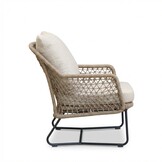 Gianna loungestoel tuin set van 2 | touw + aluminium | Sahara Dust