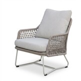 Gianna loungestoel tuin set van 2 | touw + aluminium | Almond Beige