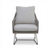 Gianna loungestoel tuin set van 2 | touw + aluminium | Almond Beige