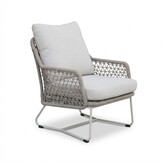 Gianna loungestoel tuin set van 2 | touw + aluminium | Almond Beige