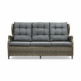 Belfort stoel-bank loungeset - verstelbaar 7 personen | wicker | Kobo Grey | 6-delig