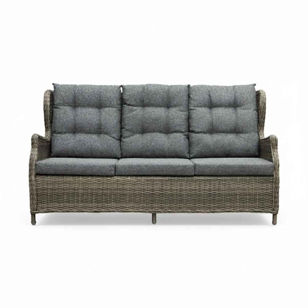 Belfort stoel-bank loungeset - verstelbaar 7 personen | wicker | Kobo Grey | 6-delig