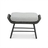 Dex voetenbank | touw + aluminium | Stone Grey