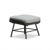 Dex voetenbank | touw + aluminium | Stone Grey