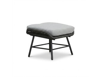 Dex voetenbank | touw + aluminium | Stone Grey