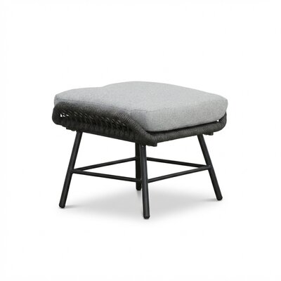 Dex voetenbank | touw + aluminium | Stone Grey